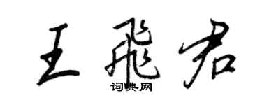 王正良王飛君行書個性簽名怎么寫