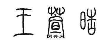 陳墨王萱皓篆書個性簽名怎么寫