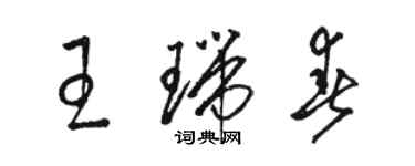 駱恆光王瑞春草書個性簽名怎么寫