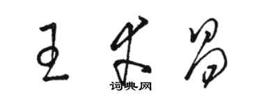 駱恆光王幸昌草書個性簽名怎么寫