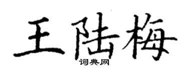 丁謙王陸梅楷書個性簽名怎么寫