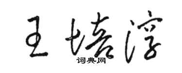 駱恆光王培淳草書個性簽名怎么寫