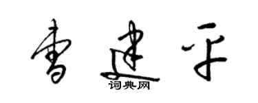 梁錦英曹建平草書個性簽名怎么寫