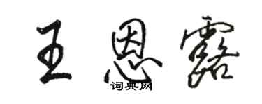駱恆光王恩露行書個性簽名怎么寫