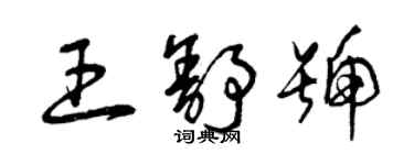 曾慶福王舒號草書個性簽名怎么寫