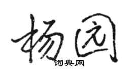 駱恆光楊園行書個性簽名怎么寫