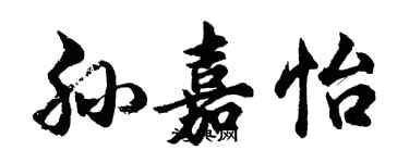 胡問遂孫嘉怡行書個性簽名怎么寫