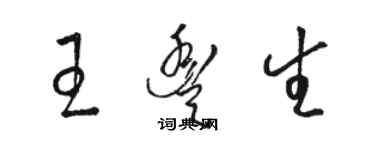 駱恆光王豐生草書個性簽名怎么寫