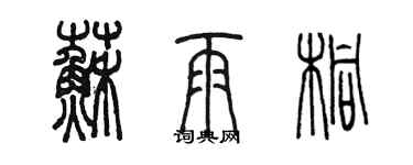 陳墨蘇雨桐篆書個性簽名怎么寫