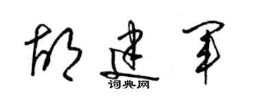 梁錦英胡建軍草書個性簽名怎么寫