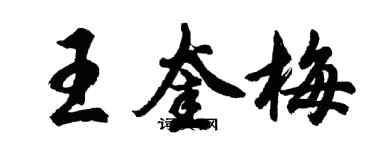 胡問遂王奎梅行書個性簽名怎么寫