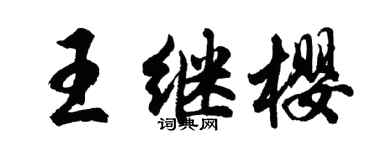 胡問遂王繼櫻行書個性簽名怎么寫