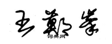 朱錫榮王鄭峰草書個性簽名怎么寫