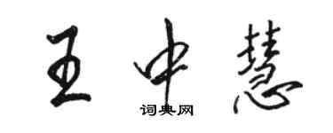 駱恆光王中慧行書個性簽名怎么寫