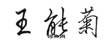 駱恆光王能菊行書個性簽名怎么寫