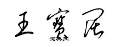 梁錦英王寶闊草書個性簽名怎么寫