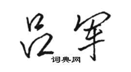 駱恆光呂軍行書個性簽名怎么寫