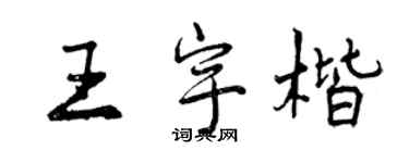 曾慶福王宇楷行書個性簽名怎么寫