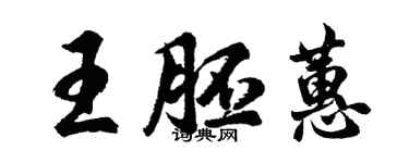 胡問遂王胚蕙行書個性簽名怎么寫