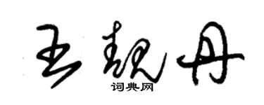 朱錫榮王靚丹草書個性簽名怎么寫