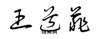 曾慶福王道菲草書個性簽名怎么寫