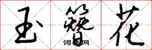 錢沛雲玉簪花行書怎么寫