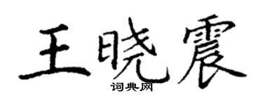 丁謙王曉震楷書個性簽名怎么寫