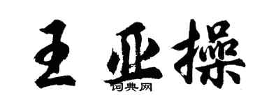 胡問遂王亞操行書個性簽名怎么寫
