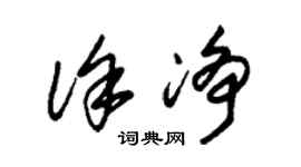 朱錫榮徐淨草書個性簽名怎么寫