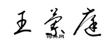 梁錦英王蘭庭草書個性簽名怎么寫