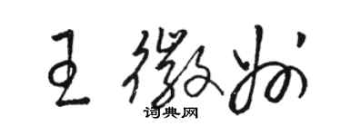 駱恆光王徽州草書個性簽名怎么寫