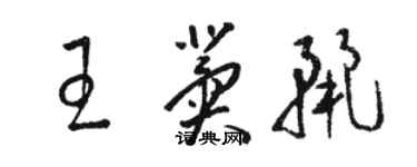 駱恆光王冀麗草書個性簽名怎么寫