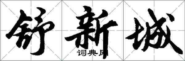 胡問遂舒新城行書怎么寫