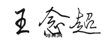 駱恆光王念超行書個性簽名怎么寫