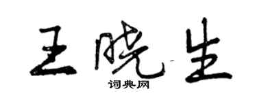 曾慶福王曉生行書個性簽名怎么寫