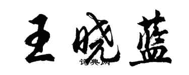 胡問遂王曉藍行書個性簽名怎么寫