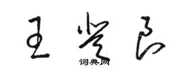 駱恆光王登良草書個性簽名怎么寫