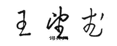 駱恆光王望武草書個性簽名怎么寫