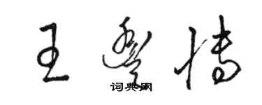 駱恆光王豐博草書個性簽名怎么寫