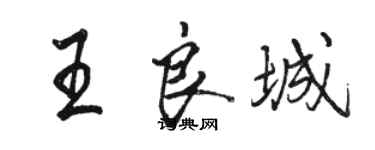 駱恆光王良城行書個性簽名怎么寫