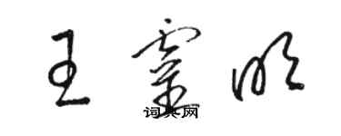 駱恆光王靈明草書個性簽名怎么寫