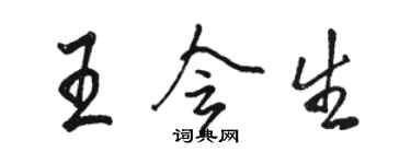 駱恆光王會生行書個性簽名怎么寫