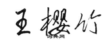 駱恆光王櫻竹行書個性簽名怎么寫