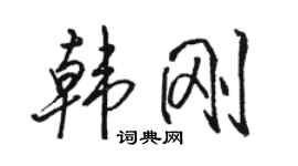 駱恆光韓剛行書個性簽名怎么寫