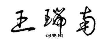 曾慶福王瑞南草書個性簽名怎么寫