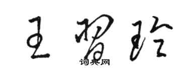 駱恆光王習玲草書個性簽名怎么寫