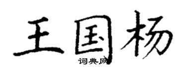 丁謙王國楊楷書個性簽名怎么寫