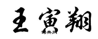 胡問遂王寅翔行書個性簽名怎么寫