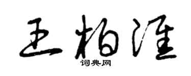 曾慶福王柏淮草書個性簽名怎么寫