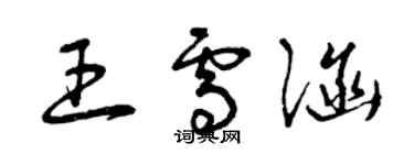 曾慶福王雪涵草書個性簽名怎么寫